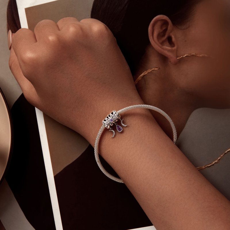 (kuva) Pandora-tyylinen Vintage Iris -riipus - SCC2631 - Näytä 5