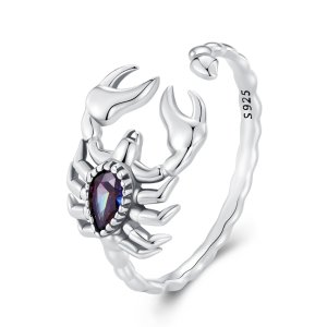 (kuva) Pandora-tyylinen retro skorpioni avosormus - SCR974-E