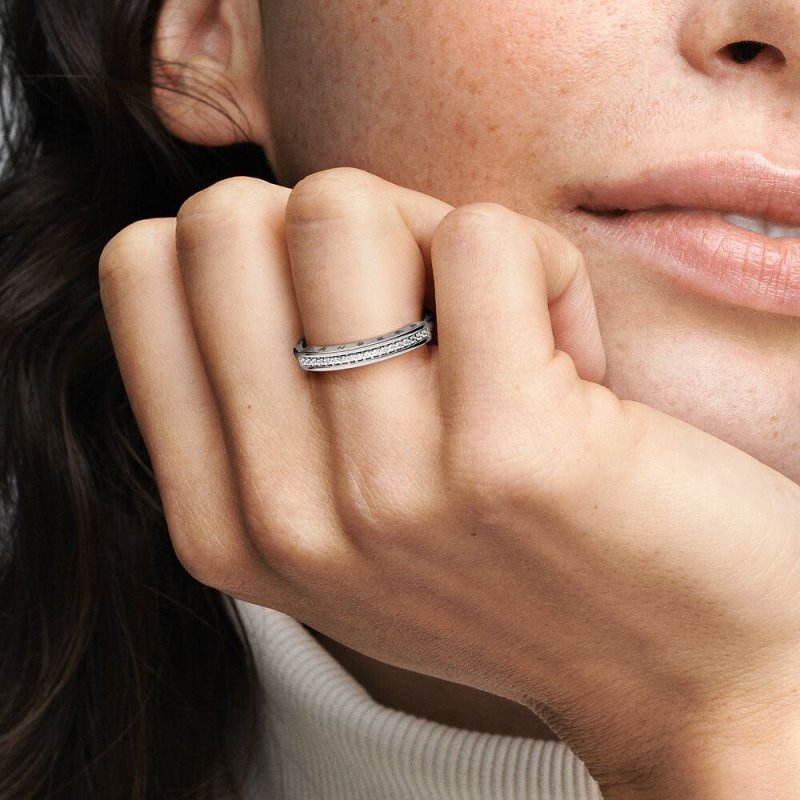 (kuva) Pandora Signature I-D Pavé -sormus - 192283C01 - Näytä 6