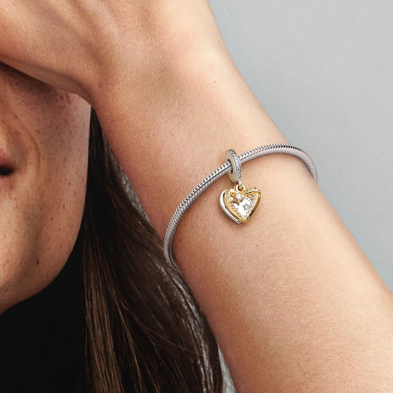 (kuva) Pandora Tähtitaivaan Sydämet Kaksoisriipus Charm - 762203C01 - Näytä 5
