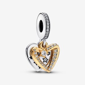 Pandora Tähtitaivaan Sydämet Kaksoisriipus Charm - 762203C01 (kuva) Pandora Tähtitaivaan Sydämet Kaksoisriipus Charm - 762203C01