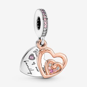 (kuva) Pandora Kietoutuneet Äärettömät Sydämet Kaksoisriipus Charm - 781020C01