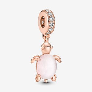 (kuva) Pandora Murano-lasi Pinkki Merikilpikonna Riputus Charm - 788939C01