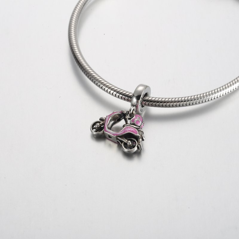 (kuva) Pandora Pink Scooter Dangle Charm - 791057C01 - Näytä 5