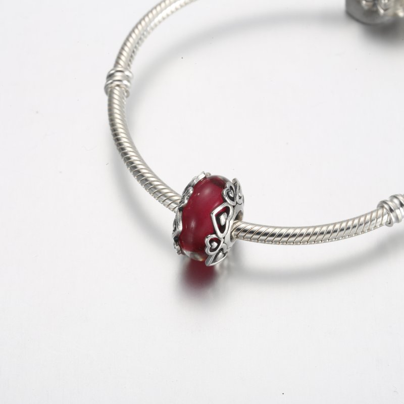 (kuva) Pandora Paljasta Rakkautesi Pinkku Murano-lasi Amuletti - 791159C00 - Näytä 4
