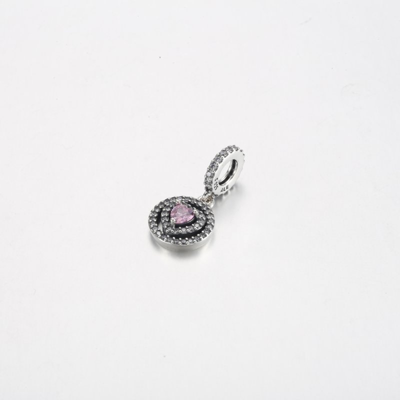 (kuva) Pandora Sparkling Double Halo Heart Dangle Charm - 791476C01 - Näytä 2