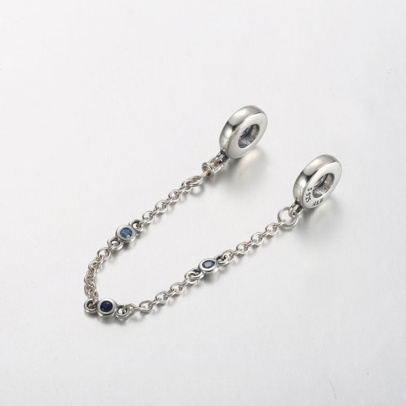 (kuva) Pandora Triple Blue Stone Safety Chain - 791688C01 - Näytä 2