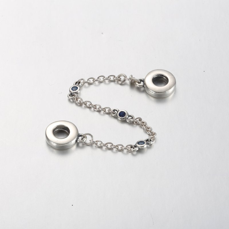 (kuva) Pandora Triple Blue Stone Safety Chain - 791688C01 - Näytä 3