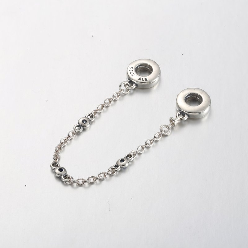 (kuva) Pandora Triple Blue Stone Safety Chain - 791688C01 - Näytä 4