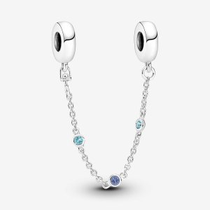 (kuva) Pandora Triple Blue Stone Safety Chain - 791688C01