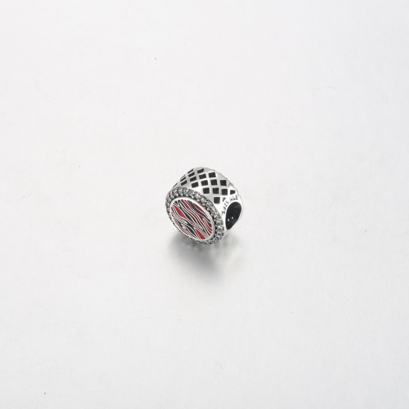 (kuva) Pandora Pink Zebra -kuvio hopea helmet - 792016CZ_E026 - Näytä 2