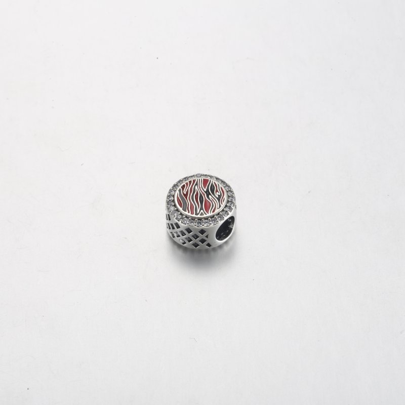 (kuva) Pandora Pink Zebra -kuvio hopea helmet - 792016CZ_E026 - Näytä 3