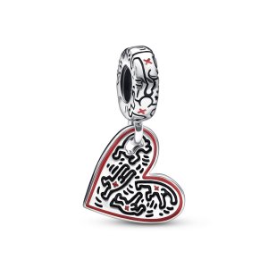 (kuva) Keith Haring™ x Pandora Line Art People Heart - Ripustekoru - 792215C01