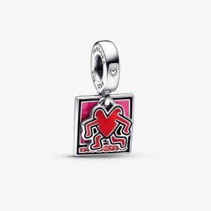(kuva) Keith Haring™ x Pandora Kävelevä Sydän -riipus - 792216C01
