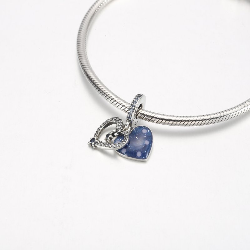 (kuva) Pandora Celestial -tähtisade Sydän Kaksoisriipus Charm - 792356C01 - Näytä 4