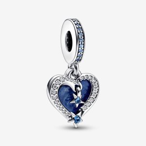 (kuva) Pandora Celestial -tähtisade Sydän Kaksoisriipus Charm - 792356C01