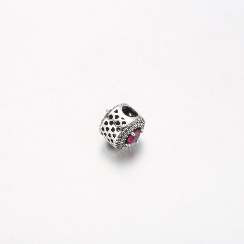 (kuva) Pandora Red Sparkling Levelled Round Charm - 792418c01 - Näytä 3