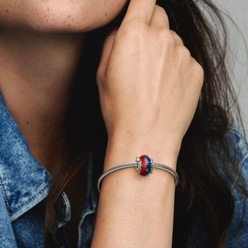 (kuva) Pandora Game of Thrones Jää & Tuli -lohikäärmekaksois Murano-lasi Charm - 792966 - Näytä 3
