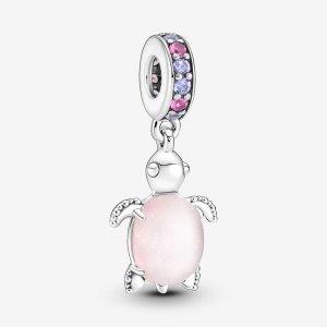 (kuva) Pandora Murano-lasi Pinkki Merikilpikonna Riputus Charm - 798939C02