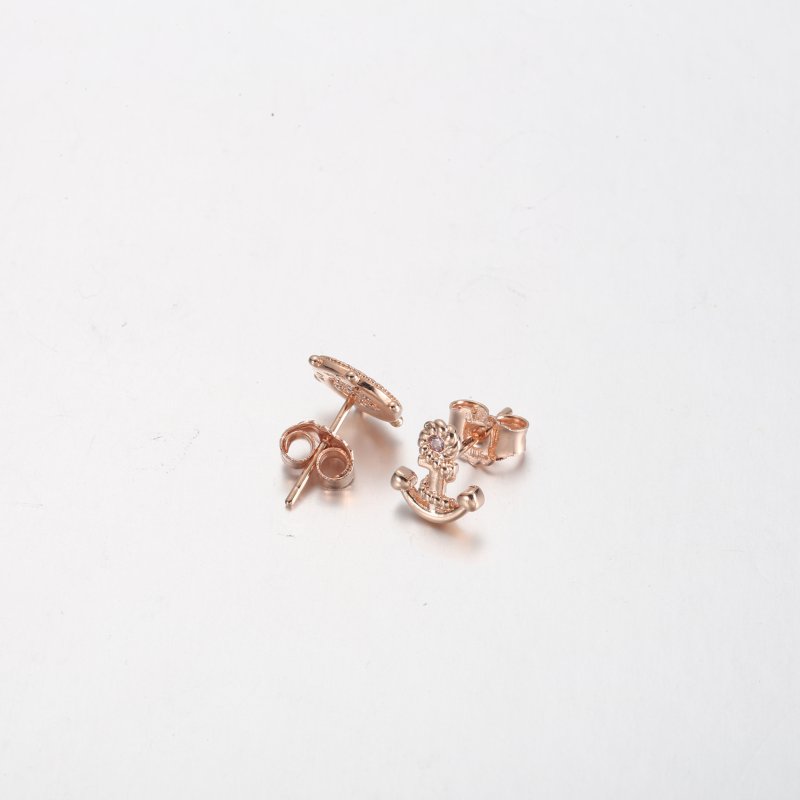 (kuva) PANDORA Rose Gold Sparkling Ruori ja ankkari Korvakorut - P-D-3739 - Näytä 4