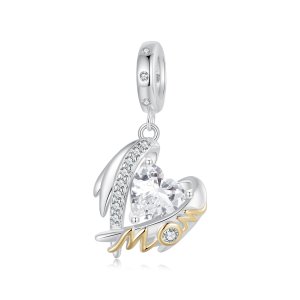 (kuva) PANDORA-tyylinen äitienpäivän Love Wings -riipus - BSC1001