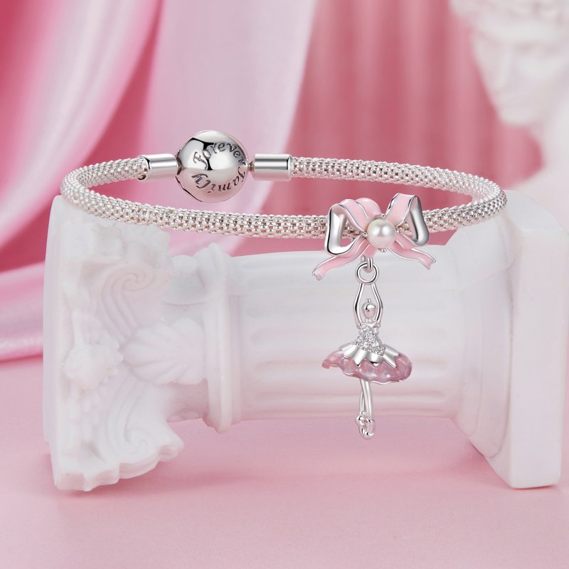 (kuva) PANDORA-tyylinen Ballerinatytön Ripustin - SCC2760 - Näytä 3