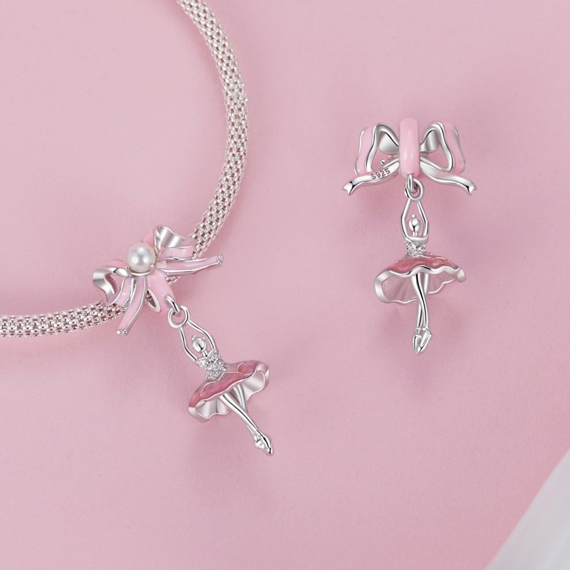 (kuva) PANDORA-tyylinen Ballerinatytön Ripustin - SCC2760 - Näytä 4
