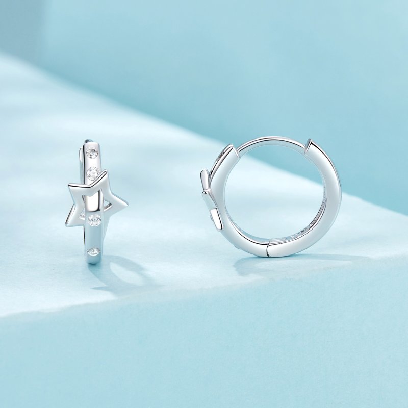 (kuva) PANDORA-tyylinen Star Belt Ear Buckle -korvakorut - SCE1726 - Näytä 2