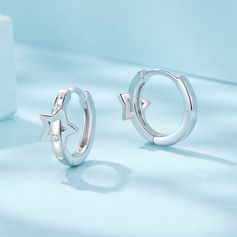 (kuva) PANDORA-tyylinen Star Belt Ear Buckle -korvakorut - SCE1726 - Näytä 3