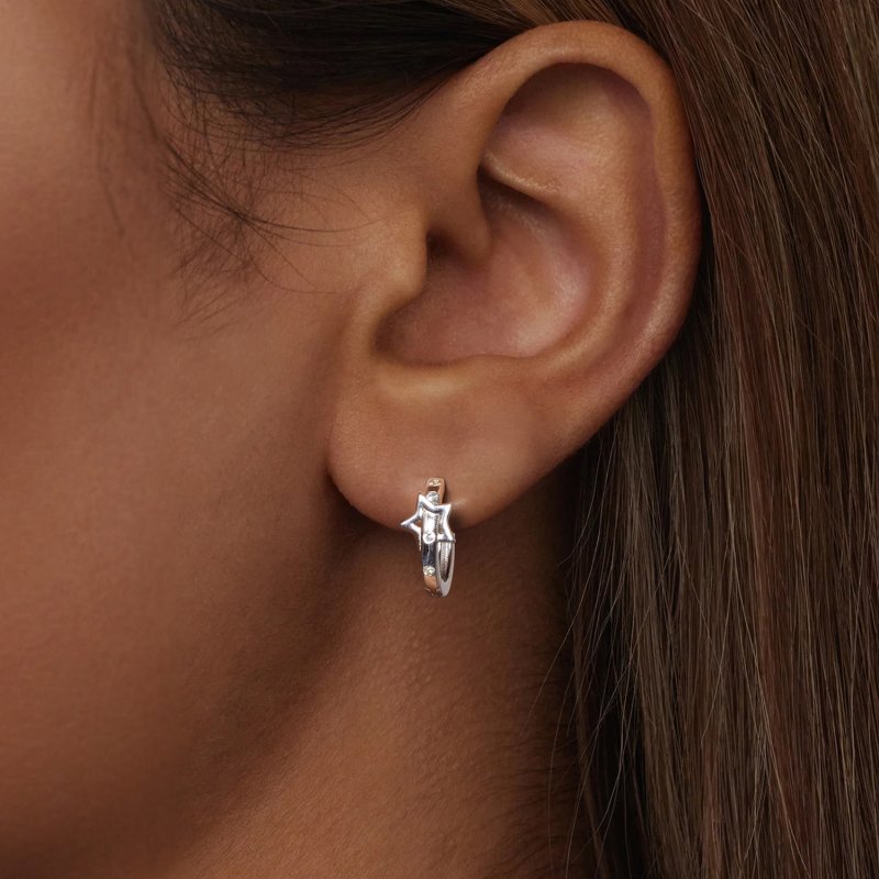 (kuva) PANDORA-tyylinen Star Belt Ear Buckle -korvakorut - SCE1726 - Näytä 6