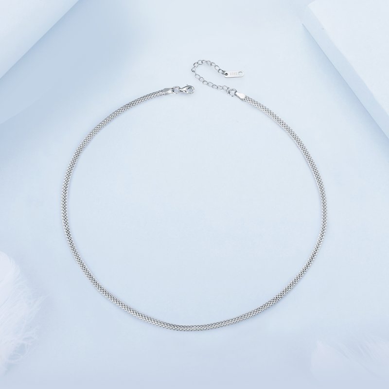 (kuva) PANDORA-tyylinen punottu kaulakoru - BSA009 - Näytä 3