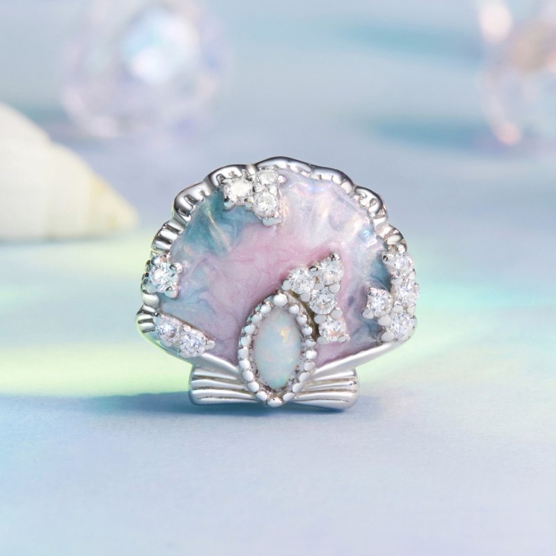 (kuva) PANDORA-tyylinen Fantasy-värikäs kuoren amuletti - BSC1017 - Näytä 2