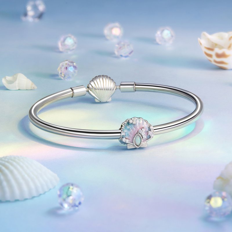 (kuva) PANDORA-tyylinen Fantasy-värikäs kuoren amuletti - BSC1017 - Näytä 5