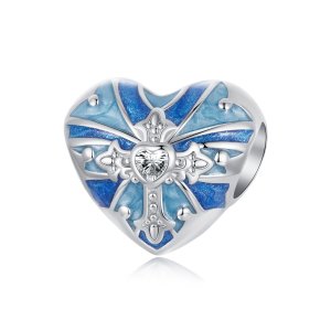 (kuva) PANDORA-tyylinen Sydämen muotoinen ristiriipus - BSC1024