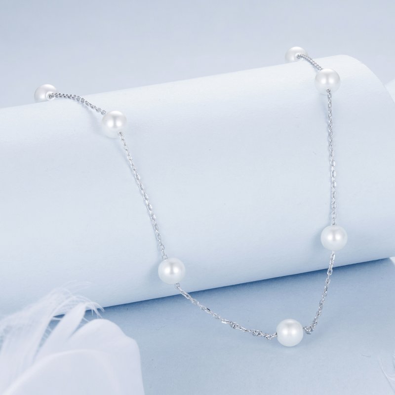 (kuva) PANDORA-tyylinen Gypsophila-kaulakoru - BSN389 - Näytä 2