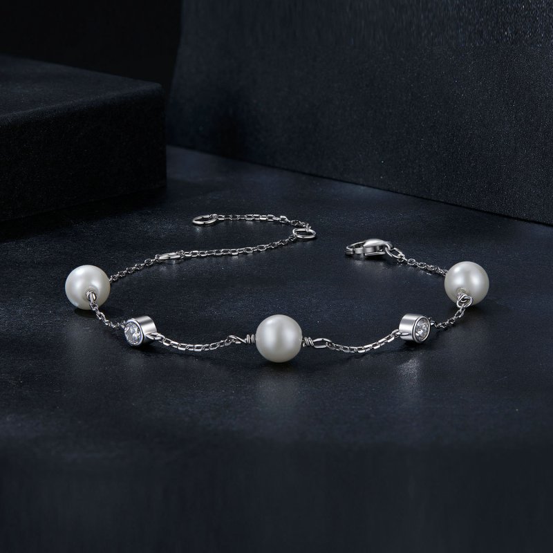(kuva) PANDORA-tyylinen Sea Rhythm 0,1ct ranneke (sisältää yhden sertifikaatin) - MSB01 - Näytä 3