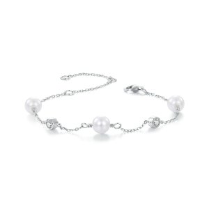 (kuva) PANDORA-tyylinen Sea Rhythm 0,1ct ranneke (sisältää yhden sertifikaatin) - MSB017