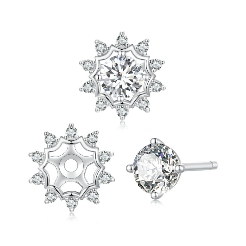 (kuva) PANDORA-tyyliset Brilliant Beauty 0,5 ct moissanite-korvakorut (kaksi sertifikaa - Näytä 2