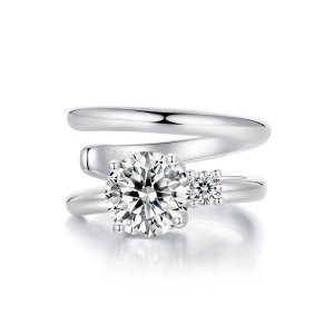 (kuva) PANDORA-tyylinen Double Moissanite Korvakoru (sisältää yhden sertifikaatin) - MSE058
