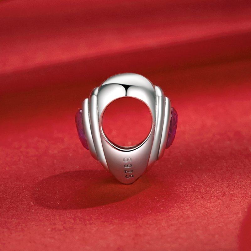 (kuva) PANDORA-tyylinen Love Heart Classic Halo -koru - SCC2776 - Näytä 3