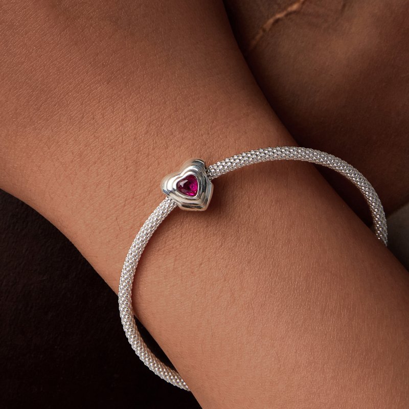 (kuva) PANDORA-tyylinen Love Heart Classic Halo -koru - SCC2776 - Näytä 7