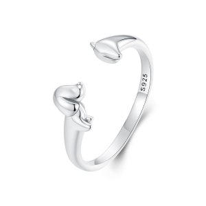(kuva) PANDORA-tyylinen 3D-mäyräkoira-avorengas - SCR1033-E