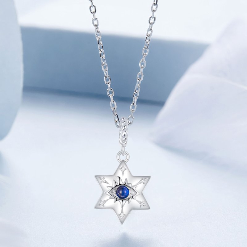 (kuva) PANDORA Tyylinen Starburst Demon Eye -kaulakoru - BSN397 - Näytä 3