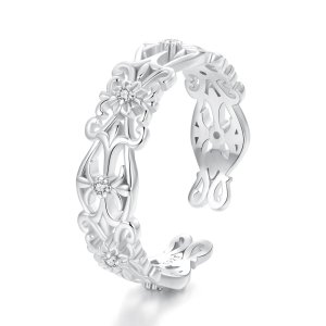 PANDORA Tyylinen Vintage palikkakuvio leveä avorengas - BSR575-E (kuva) PANDORA Tyylinen Vintage palikkakuvio leveä avorengas - BSR575-E