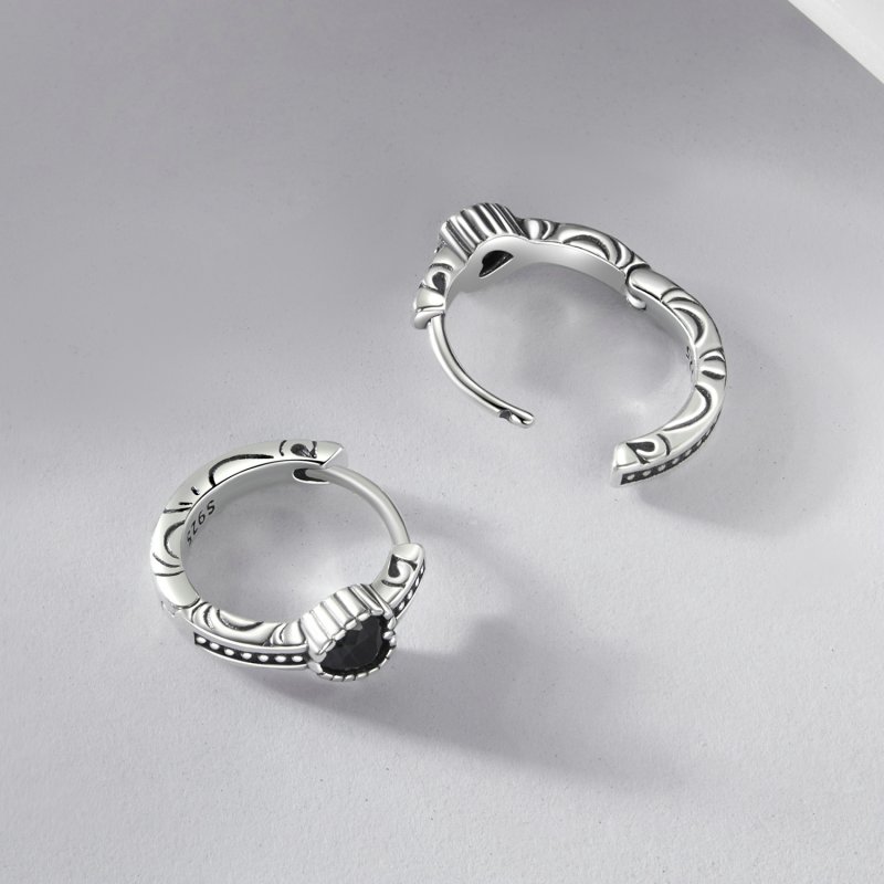 (kuva) PANDORA Tyylinen Yön Sydän Korvakorut - SCE1800 - Näytä 4