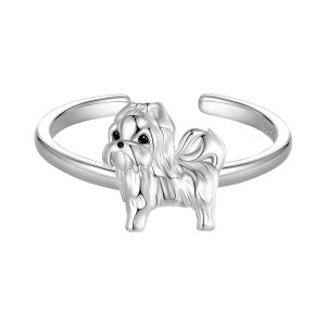 (kuva) PANDORA-tyylinen Shih Tzu-koira avaa avoimen sormuksen - SCR1073-E