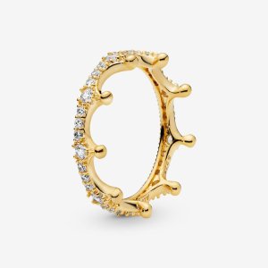 (kuva) Pandora Clear Sparkling Crown Ring - 168654C01