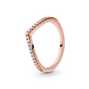 (kuva) Pandora Sparkling Wishbone -sormus - 186316CZ