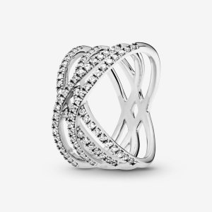 (kuva) Pandora Entwined Lines -sormus - 196401CZ