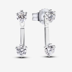 (kuva) Pandora Nova -koruksen laboratoriojalokivikorvakorut 1,00 ct harkko hopea - 292863C01